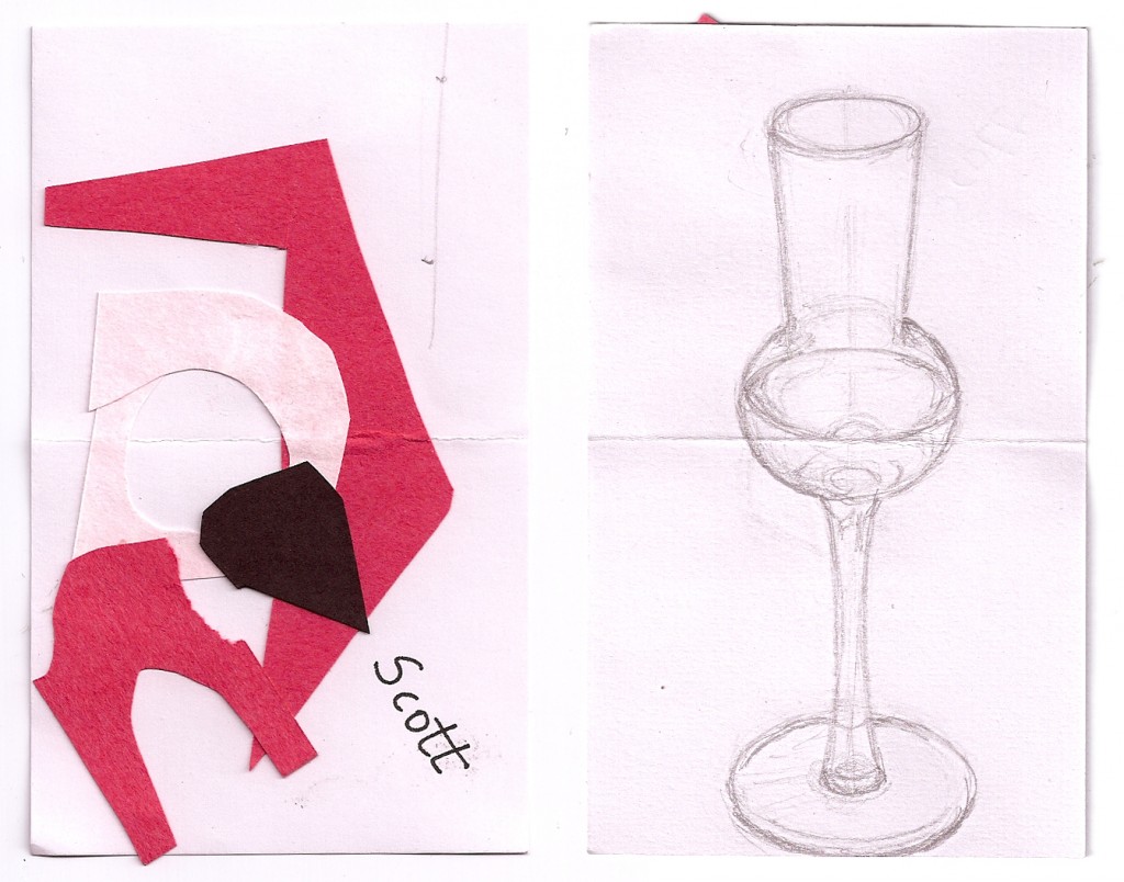 Placecard grappa glass