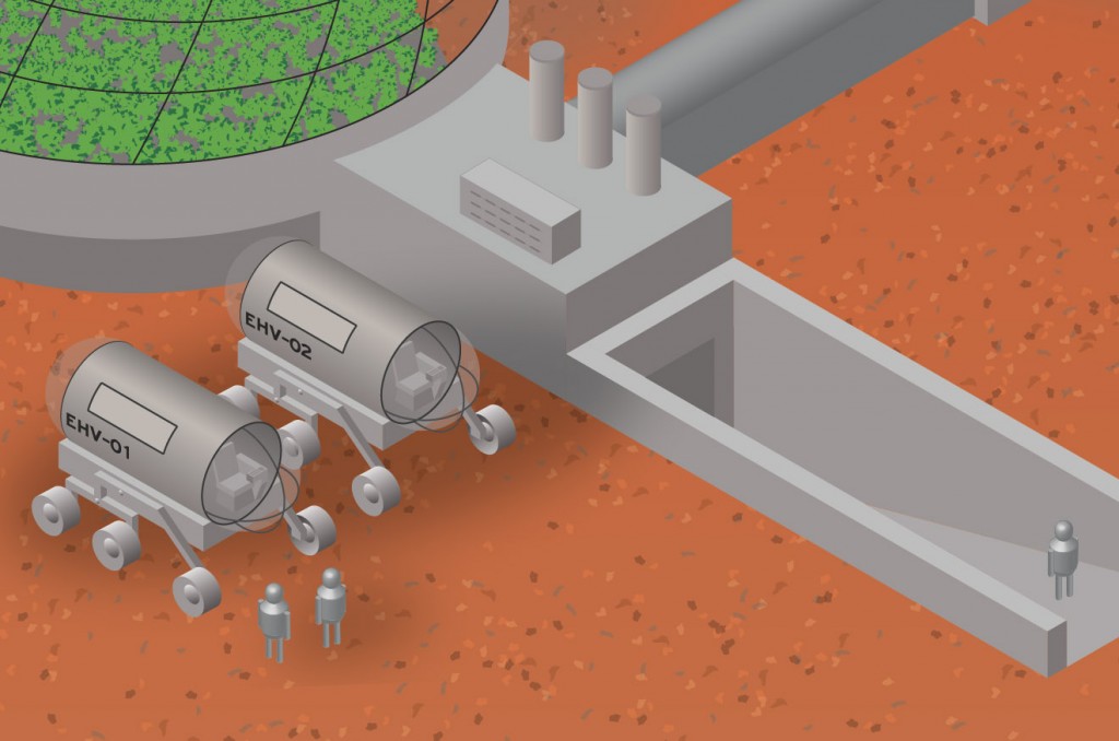 Mars outpost - version 1 (detail)